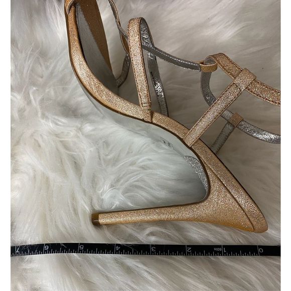 NWOT Adrianna Papell Dalton Pink Glitter Cage Strappy Open Toe Stiletto Heel Siz - Picture 9 of 9